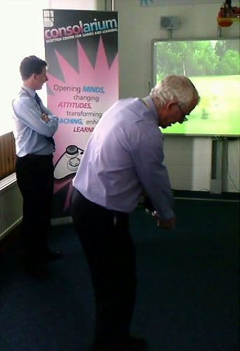 Jim Hynd playing Wii sports
