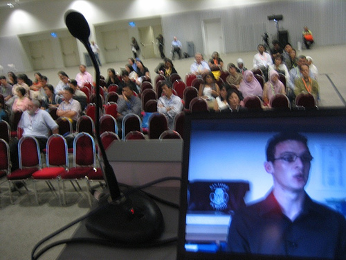 The view from the podium