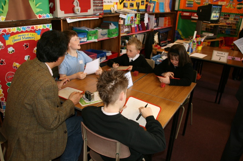 Milton Chen meets the kids at Cleppie