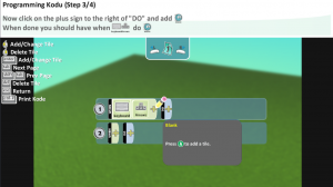 Kodu's new tutorial system